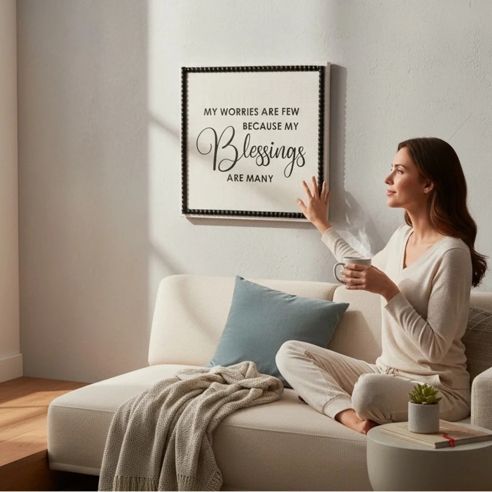 NEW- Inspirational Wall Art with Black Frame 12 X 12